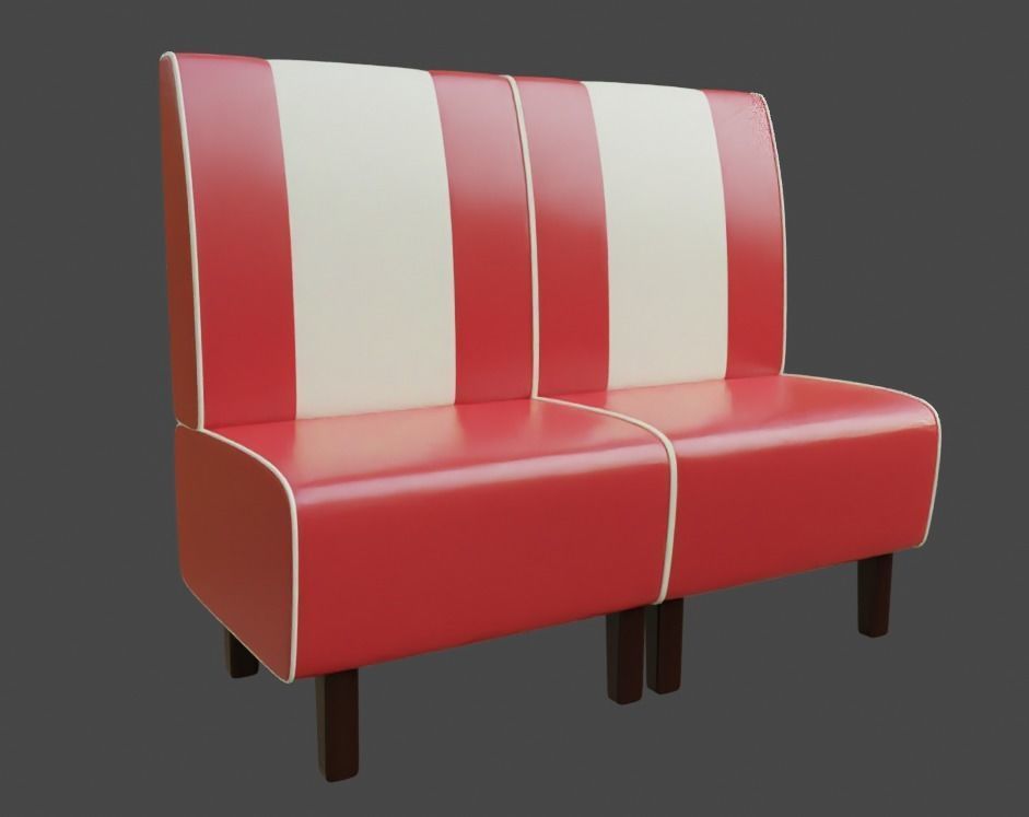 American Diner Set Low-poly 3D model_5