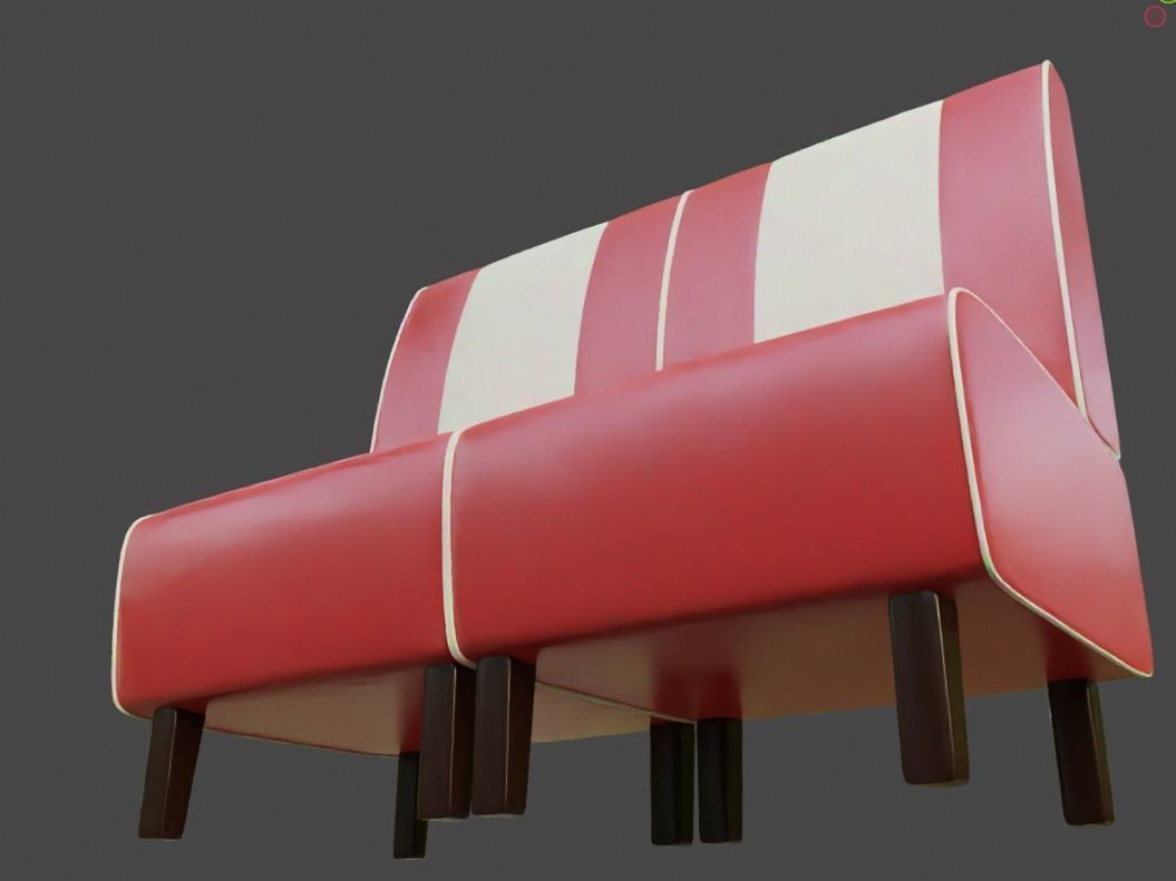 American Diner Set Low-poly 3D model_6
