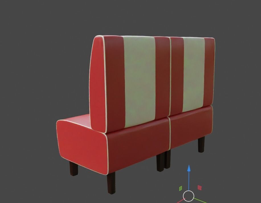 American Diner Set Low-poly 3D model_7