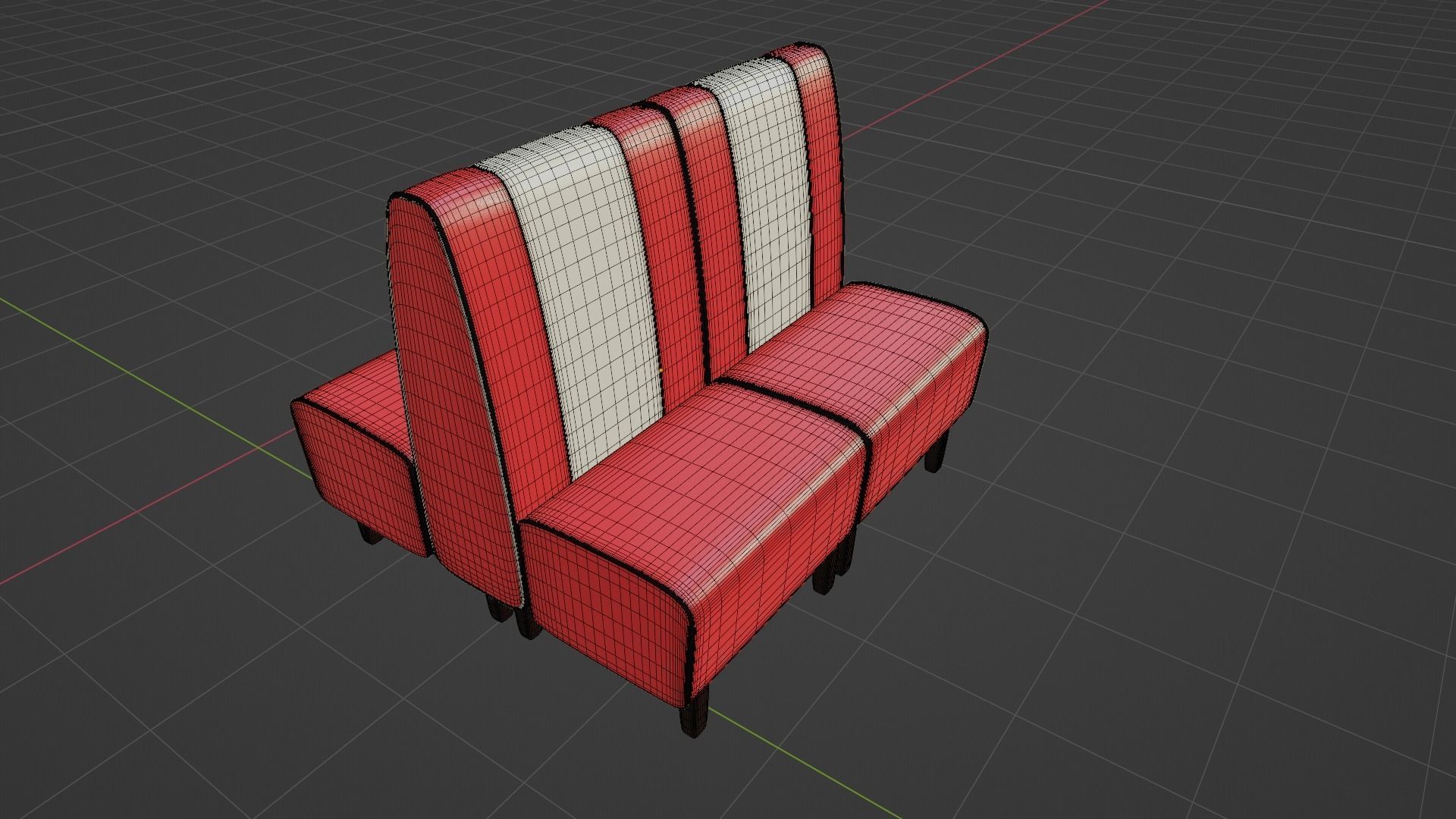 American Diner Set Low-poly 3D model_20