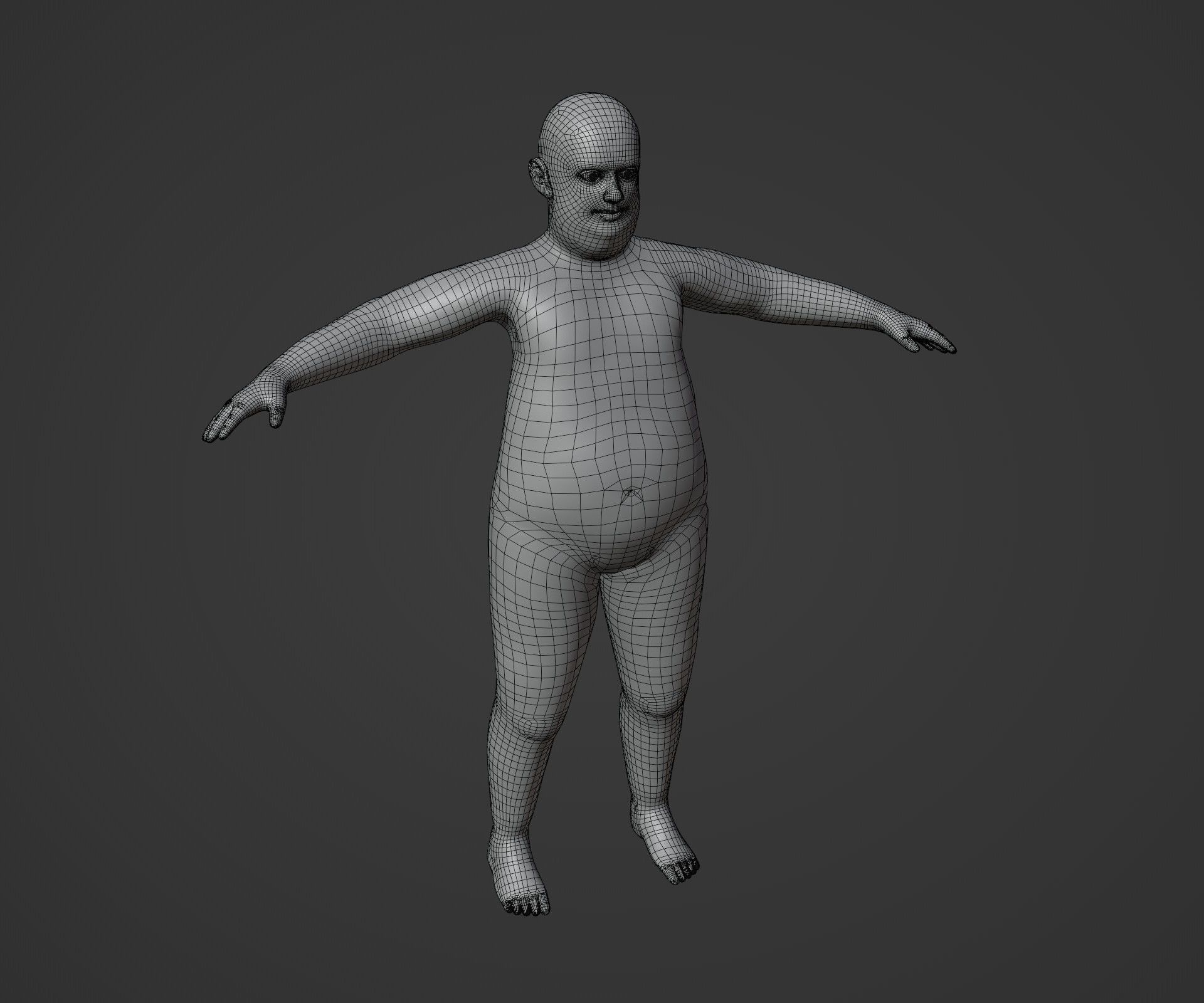 Human Body Base Mesh Animated Rigged 20k Polygons 10 3D Models 3D Model Collection_23