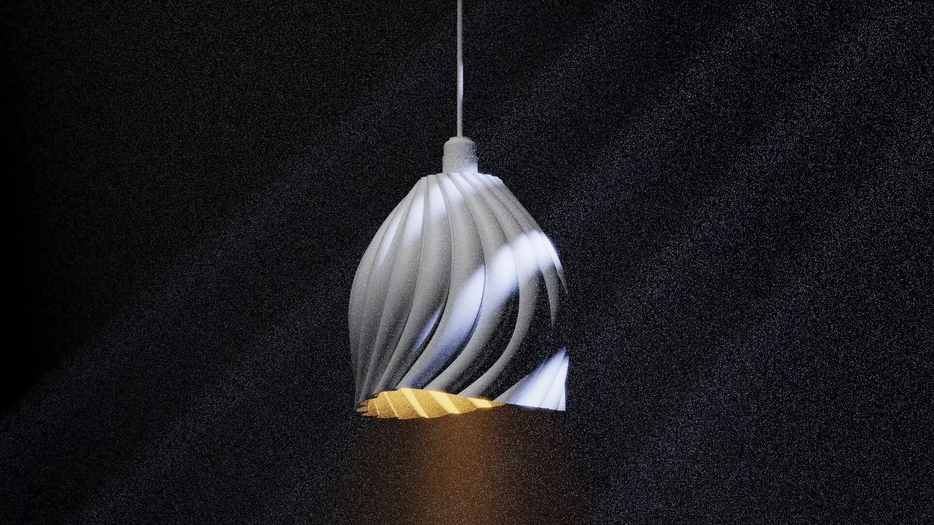 Twisted Pendant Lamp 3D print model