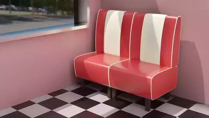 American Diner Single sided seat