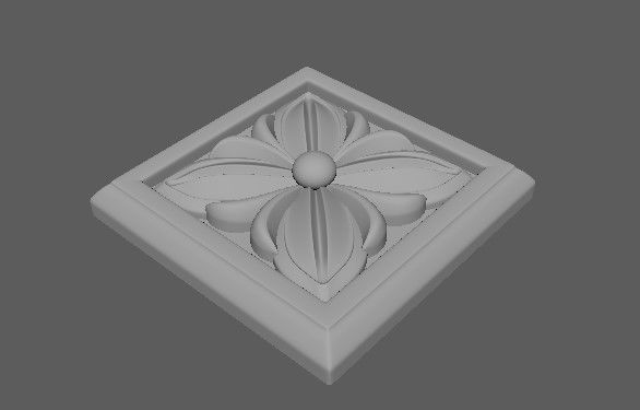 rosette flower 3D model_3
