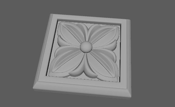 rosette flower 3D model_1