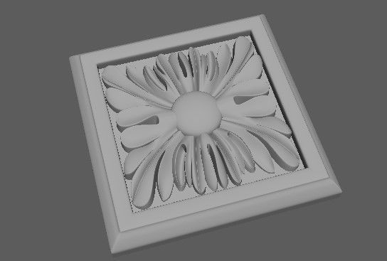 rosette square 3D model_1