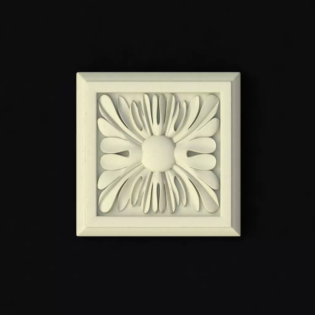 rosette square 3D model_0