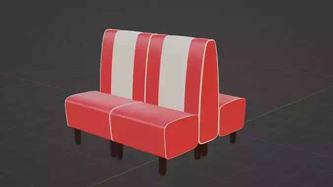 American Diner Double sided seat