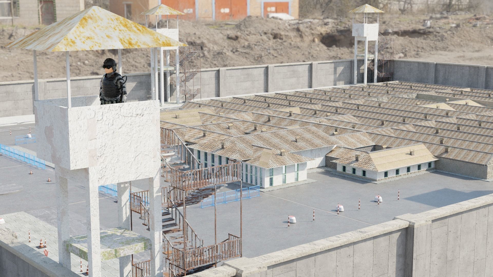 Silivri Prison Dungeon Realistic Low-poly 3D model_18