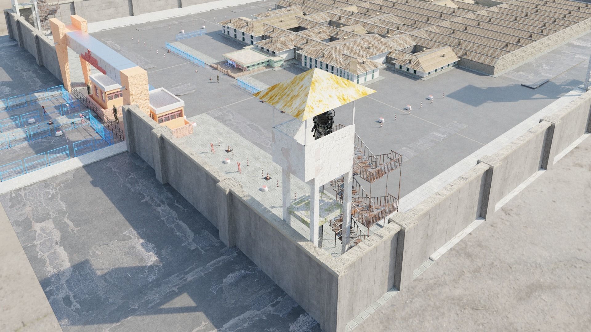 Silivri Prison Dungeon Realistic Low-poly 3D model_20