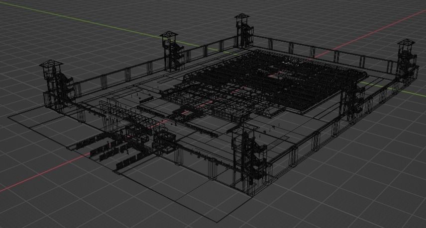 Silivri Prison Dungeon Realistic Low-poly 3D model_24