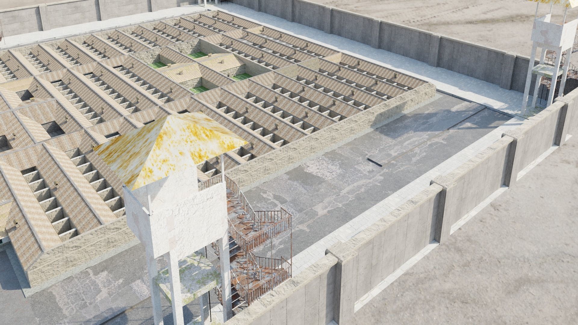 Silivri Prison Dungeon Realistic Low-poly 3D model_3