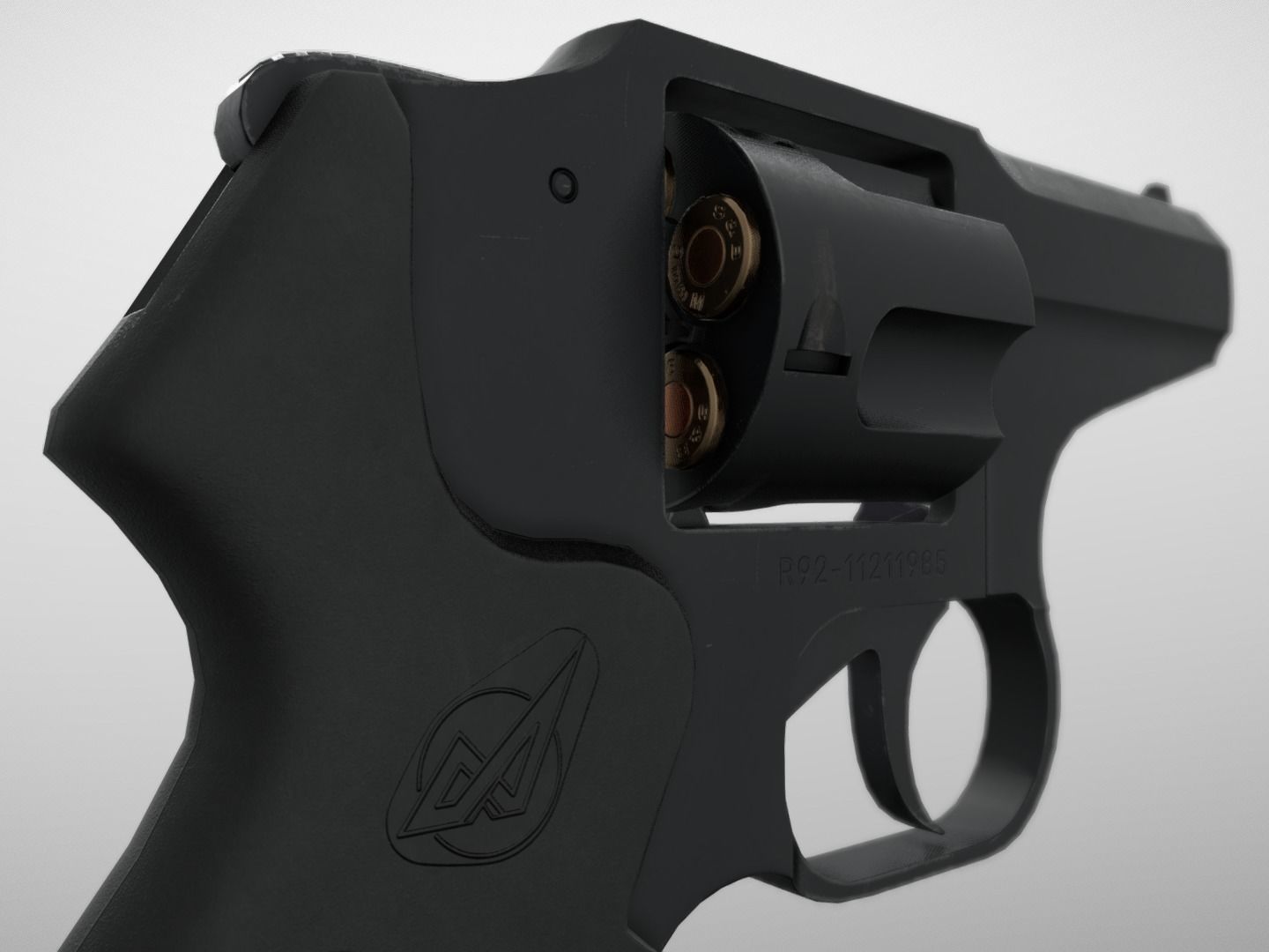 R-92 P-92 Revolver 9x18 mm Low-poly 3D model_8