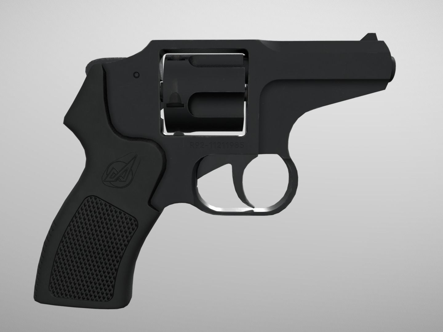 R-92 P-92 Revolver 9x18 mm Low-poly 3D model_2