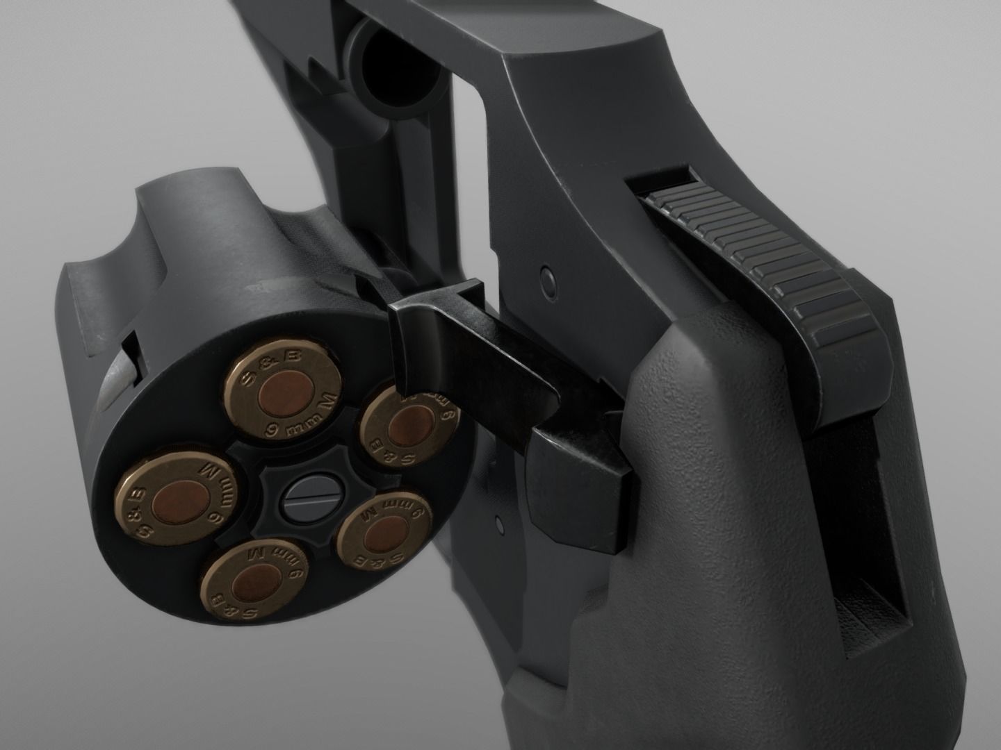 R-92 P-92 Revolver 9x18 mm Low-poly 3D model_9