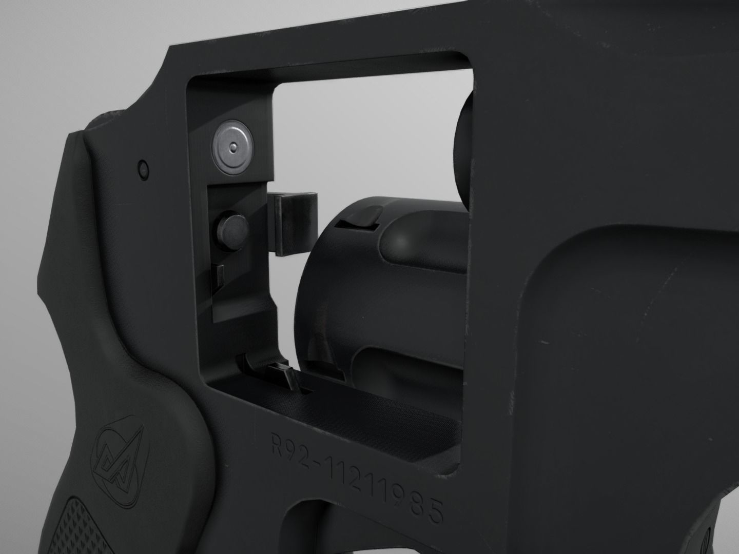 R-92 P-92 Revolver 9x18 mm Low-poly 3D model_10