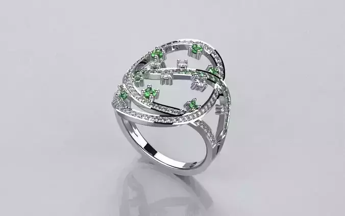 Lines Movement Ring - 3D Jewelry - AN-465 3D print model