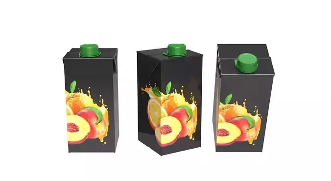 Juice 500ml cardboard box packaging with cap