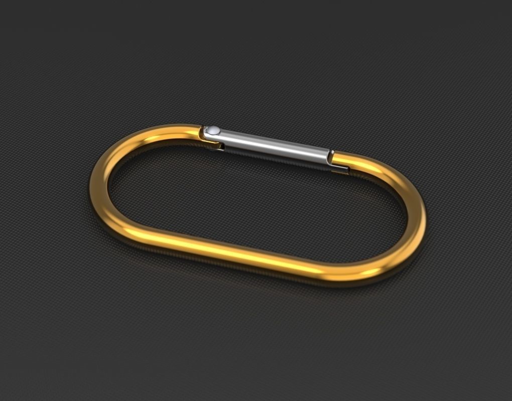 Carabiner 1 model as prop for 3D rendering 3D model_2