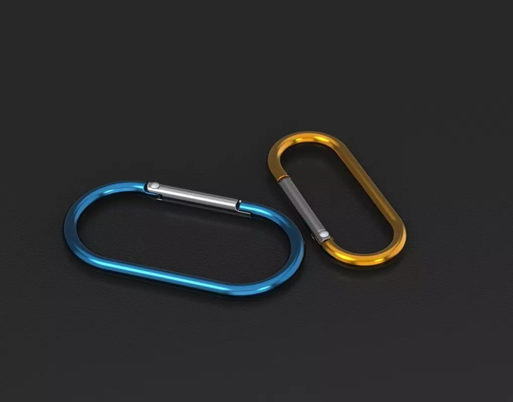 Carabiner 1 model as prop for 3D rendering 3D model_0