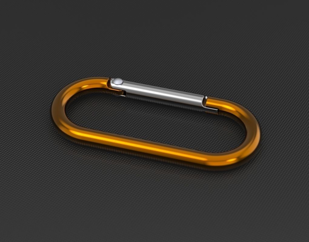 Carabiner 1 model as prop for 3D rendering 3D model_1