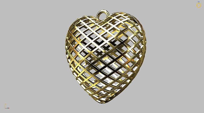 Losang Heart Pendant 3D print model