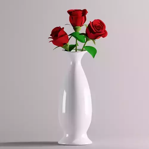 rose in vase