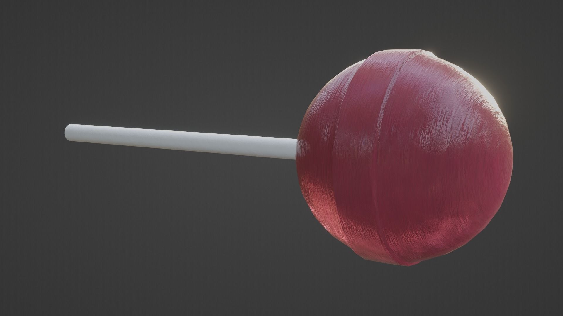 Sphere Lollipop Low-poly 3D model_5