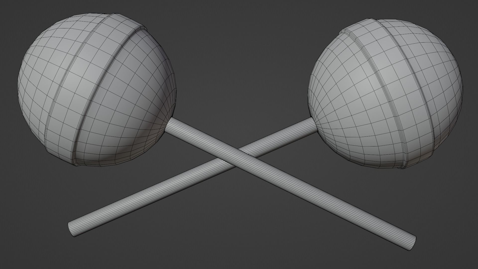 Sphere Lollipop Low-poly 3D model_4