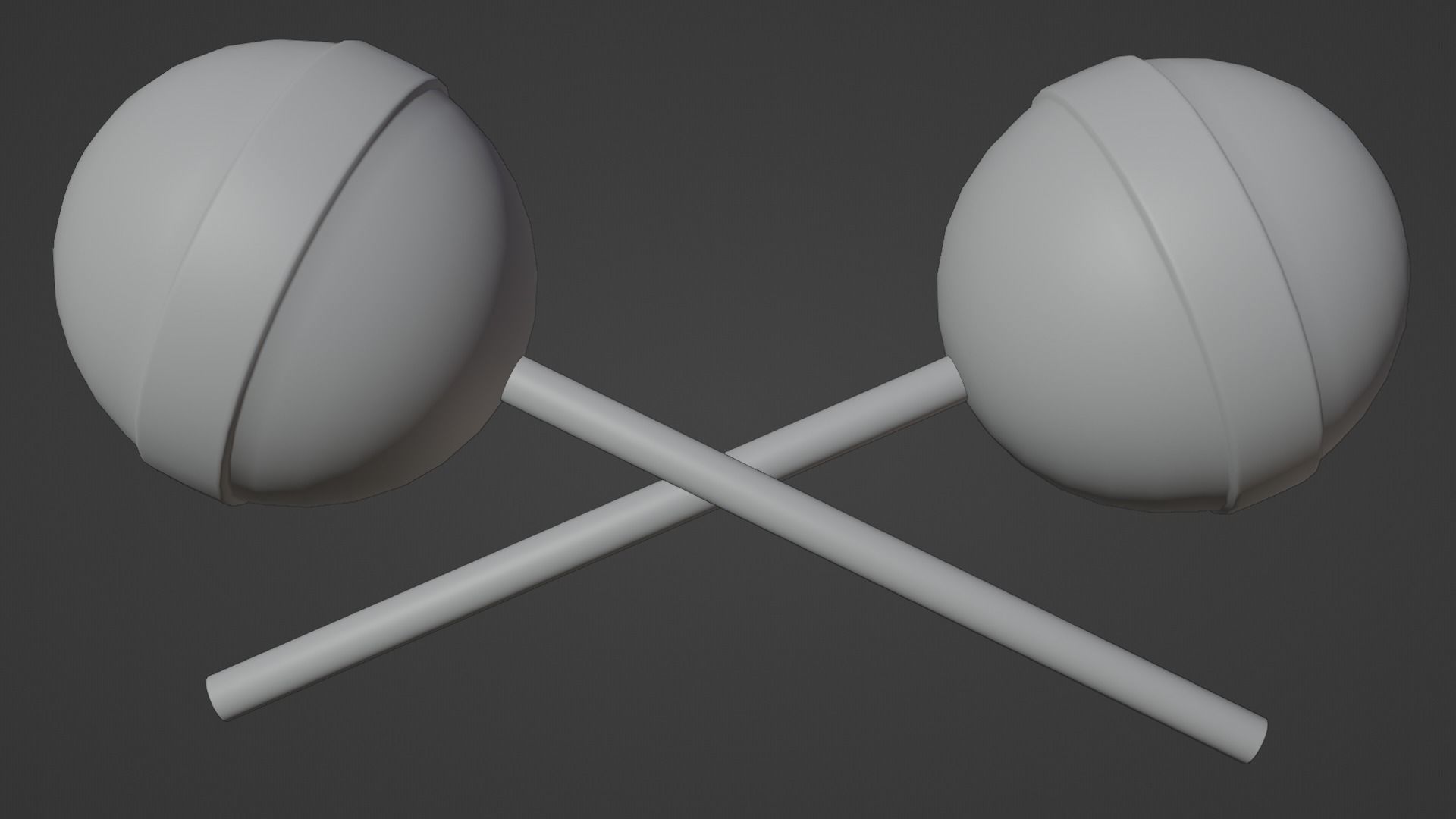Sphere Lollipop Low-poly 3D model_3