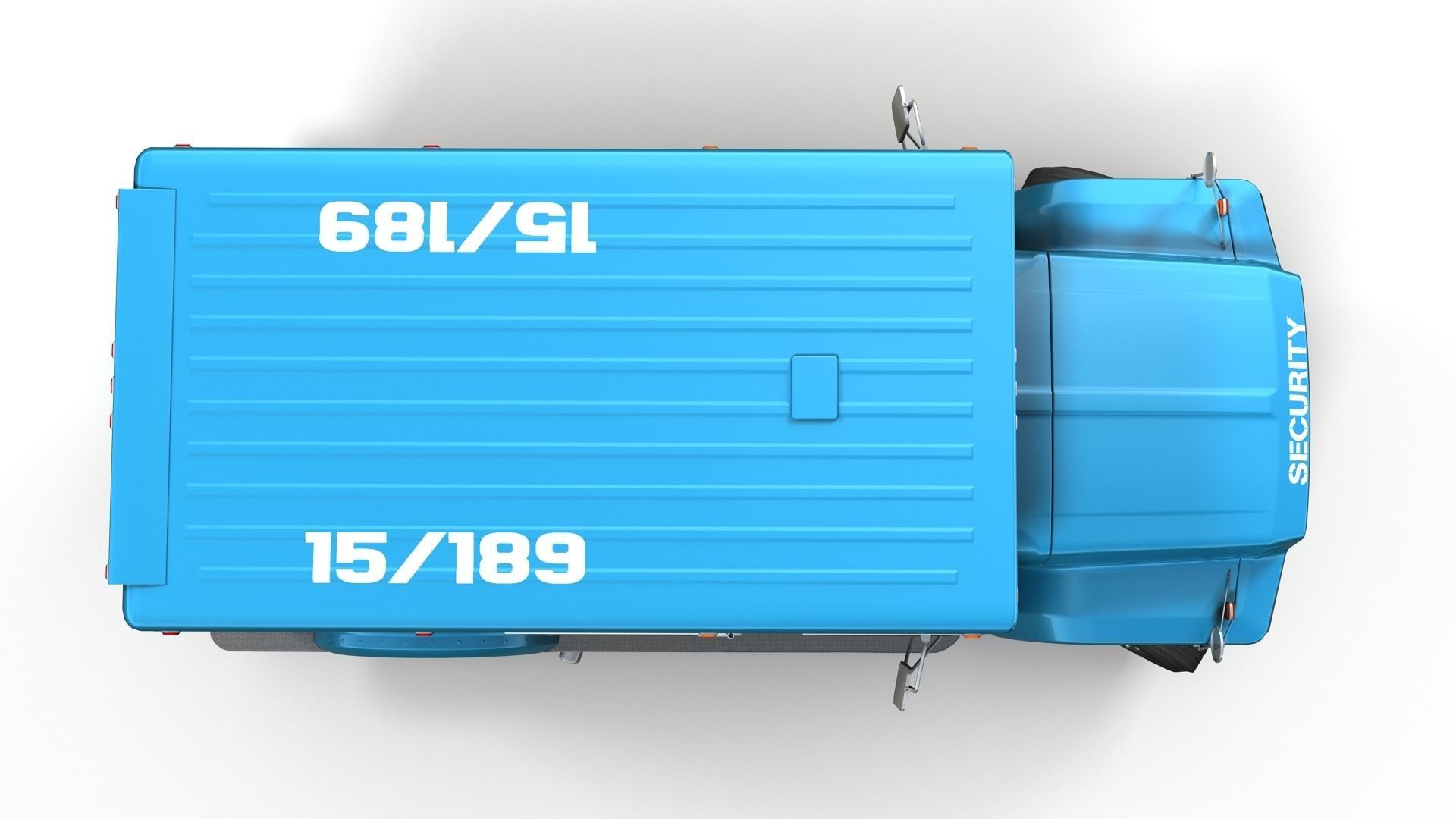 Security armored truck Low-poly 3D model_11