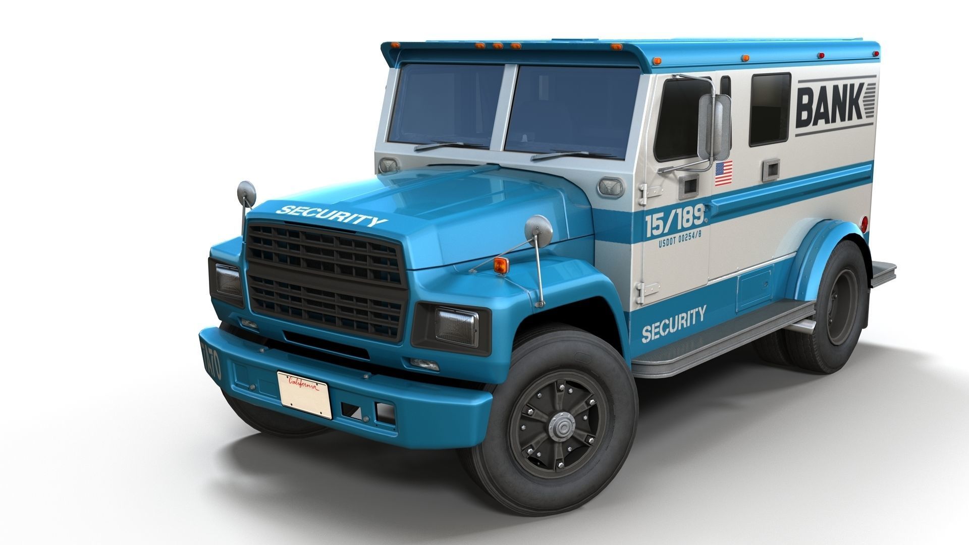 Security armored truck Low-poly 3D model_15