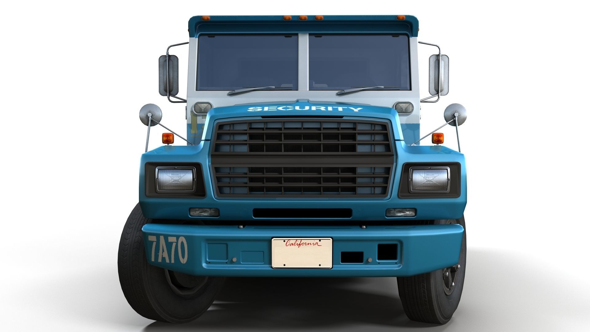 Security armored truck Low-poly 3D model_12