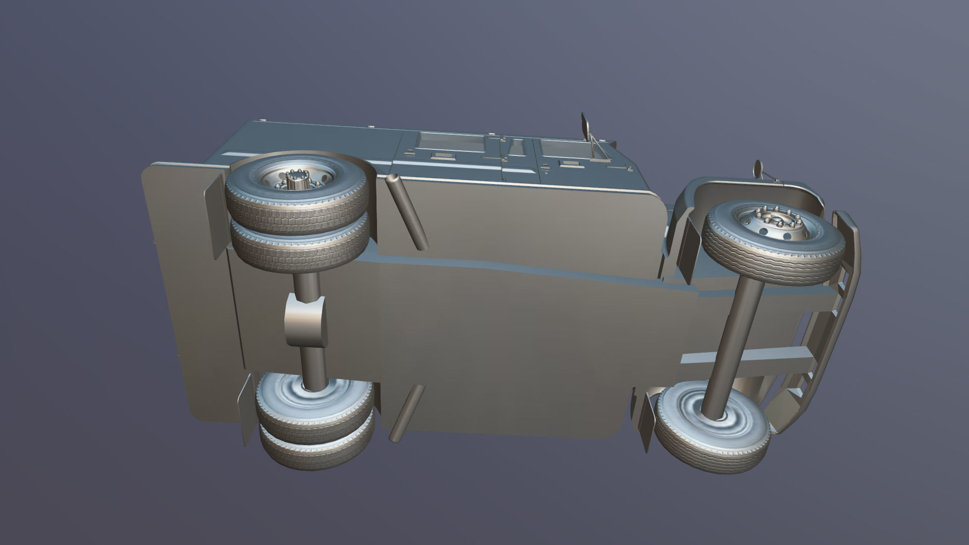 Security armored truck Low-poly 3D model_41