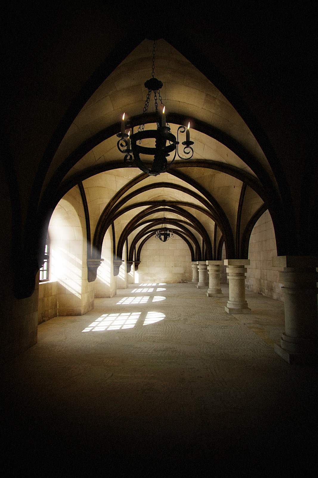 Monastery hall 3D model_2