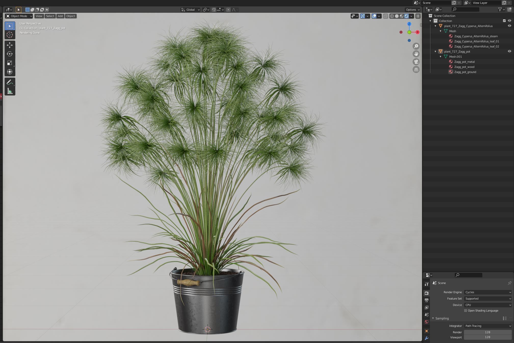 Plants collection 727 3D model_5