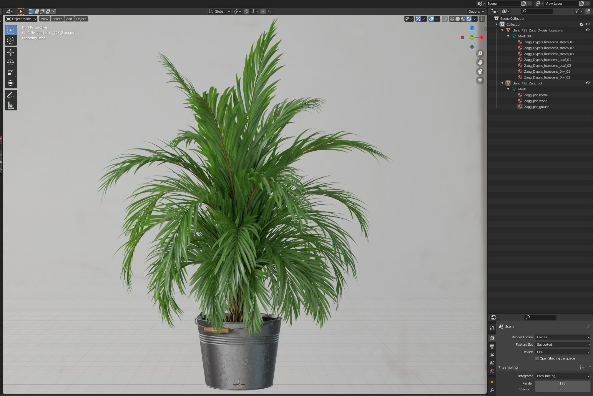 Plants collection 728 3D model_5