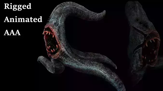 Lovecraftian Creature  Low-poly 3D model