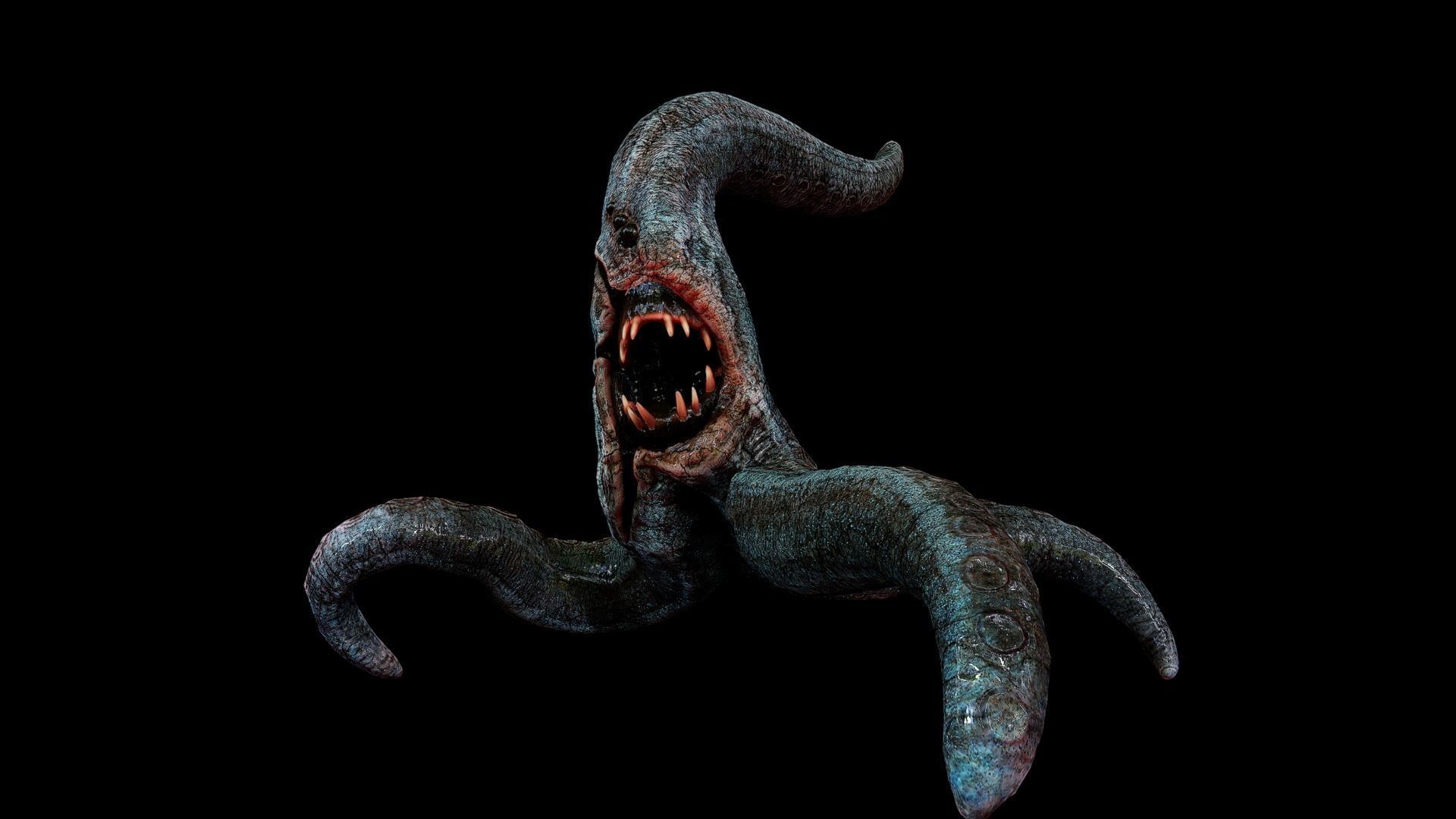 Lovecraftian Creature  Low-poly 3D model_4