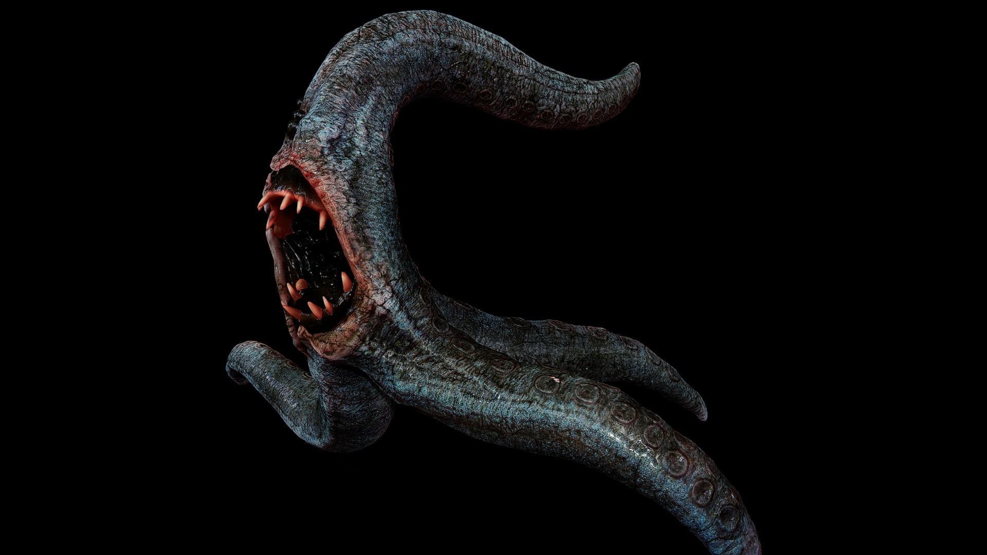 Lovecraftian Creature  Low-poly 3D model_1