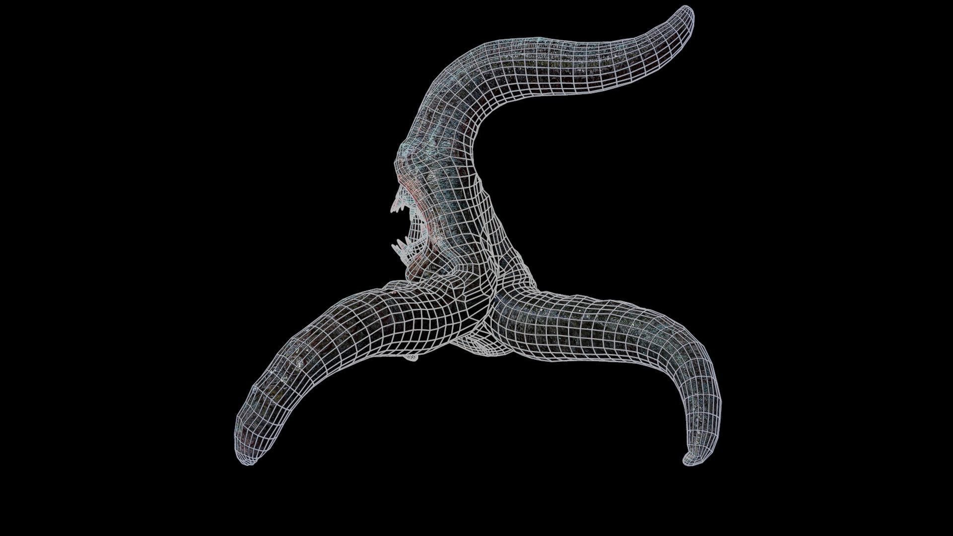 Lovecraftian Creature  Low-poly 3D model_7