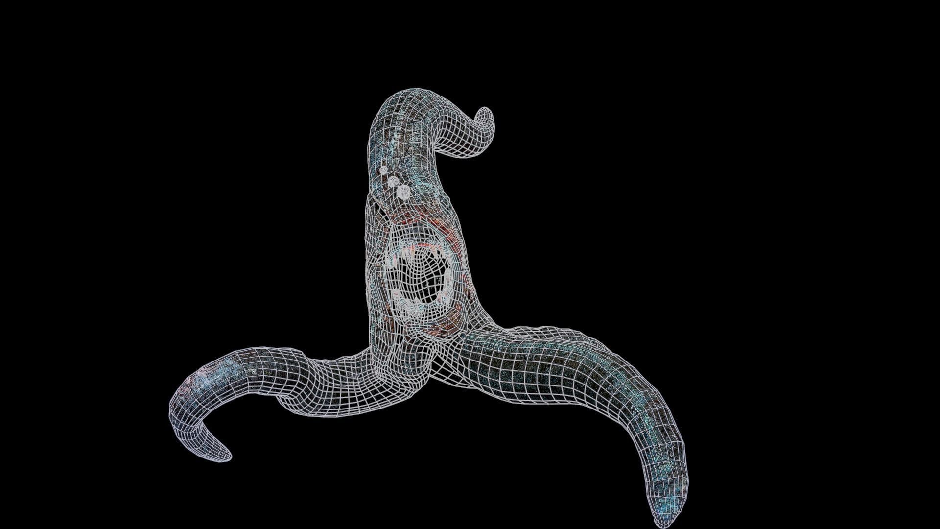 Lovecraftian Creature  Low-poly 3D model_6