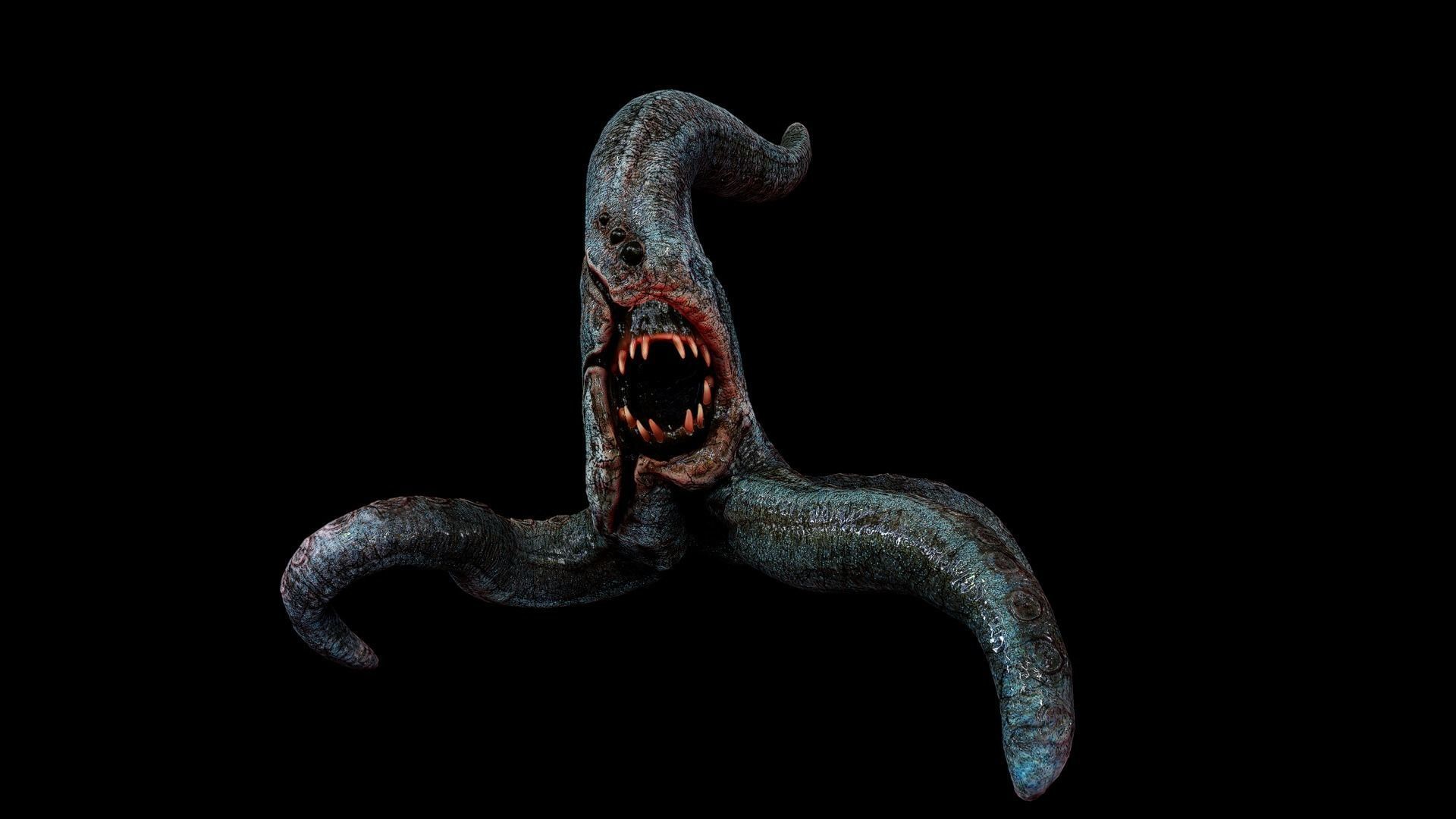 Lovecraftian Creature  Low-poly 3D model_2