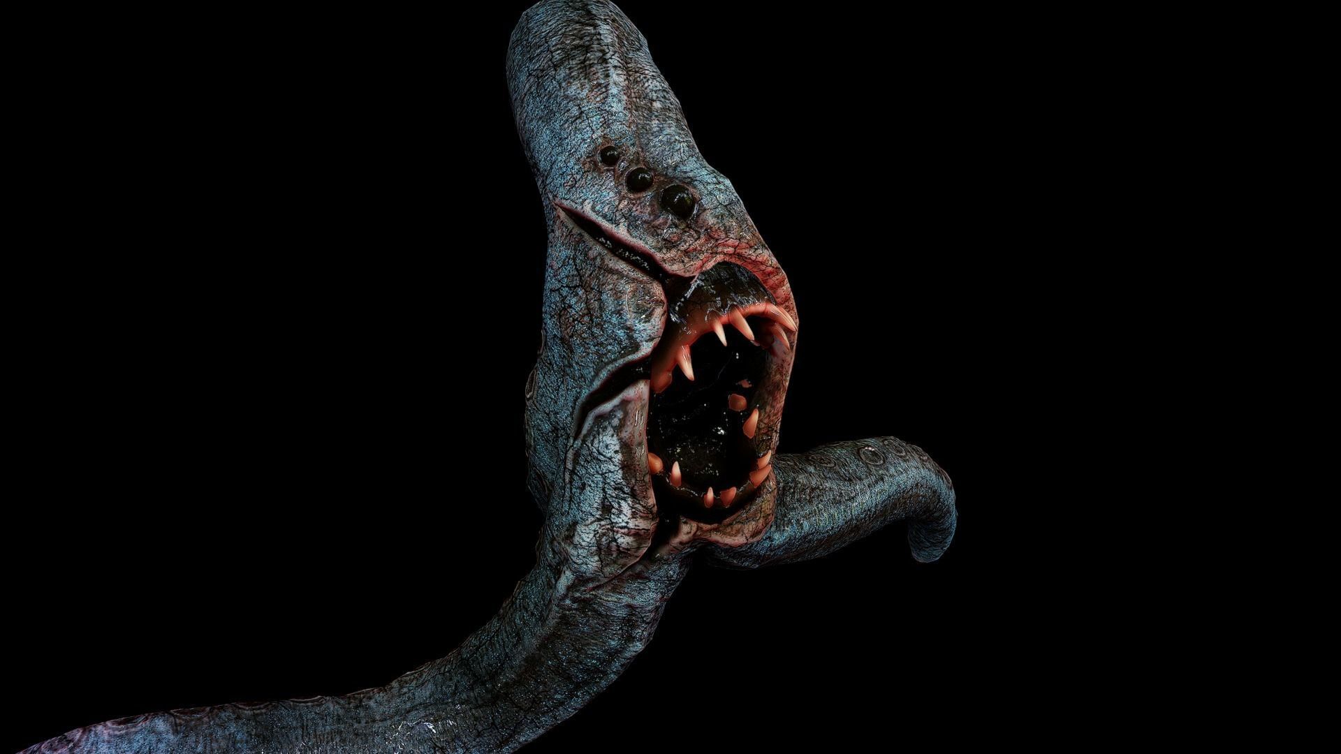 Lovecraftian Creature  Low-poly 3D model_3