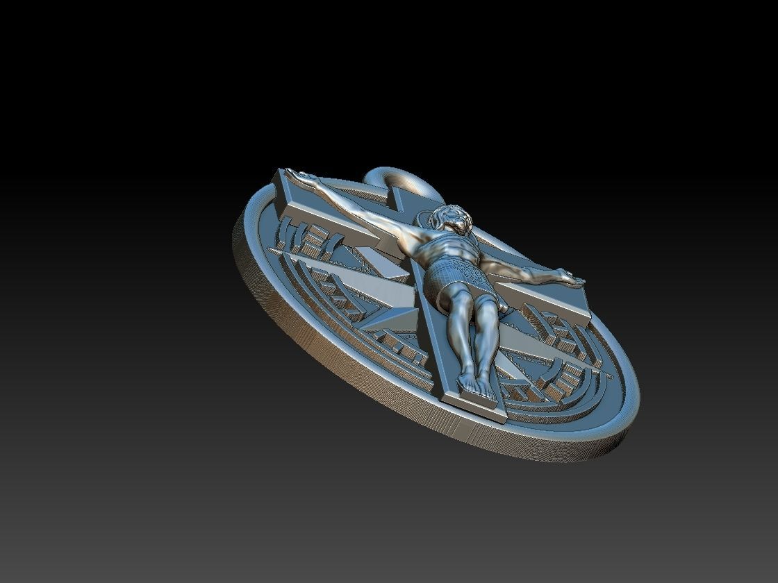 Jesus Christ Compass Pendant - Cristo Bussola 3D print model_16