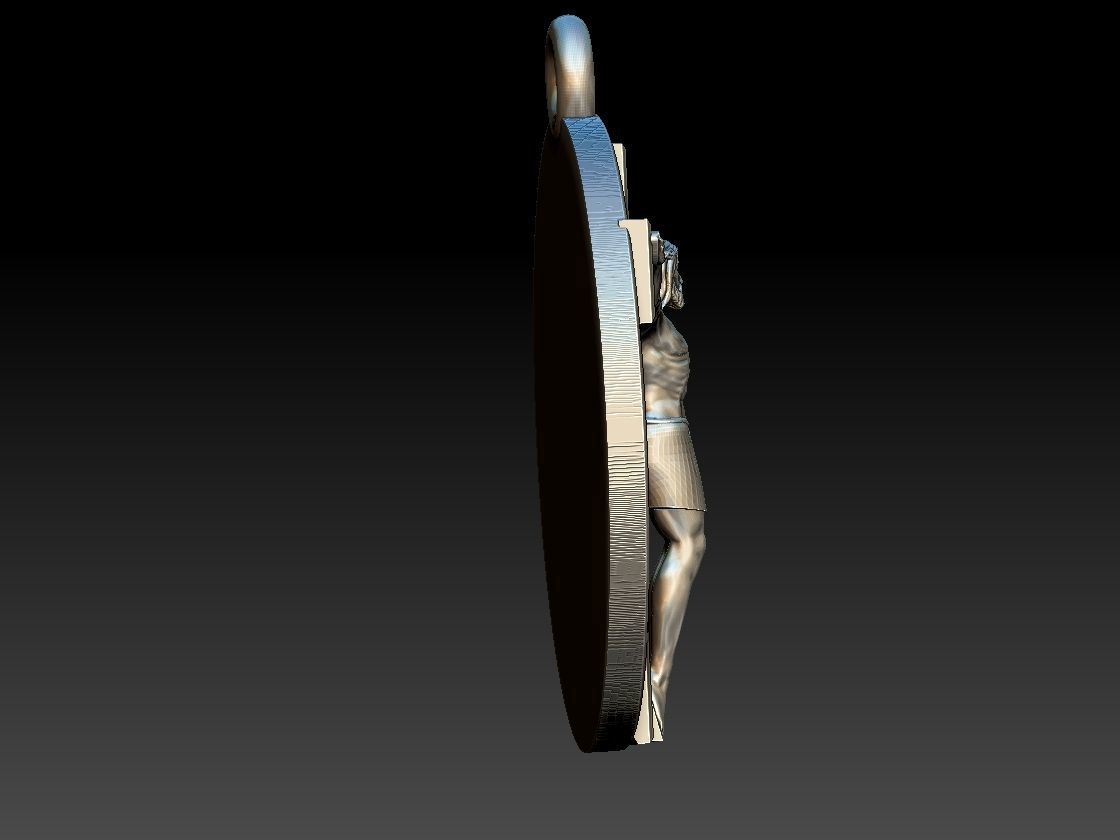 Jesus Christ Compass Pendant - Cristo Bussola 3D print model_4