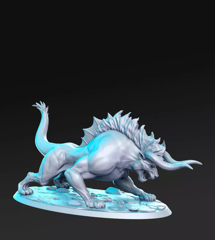 Behemoth Final Fantasy  32mm Pre-supported  3D print model_0