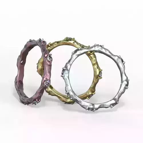  Organic shaped Jewellery Diamond Ring