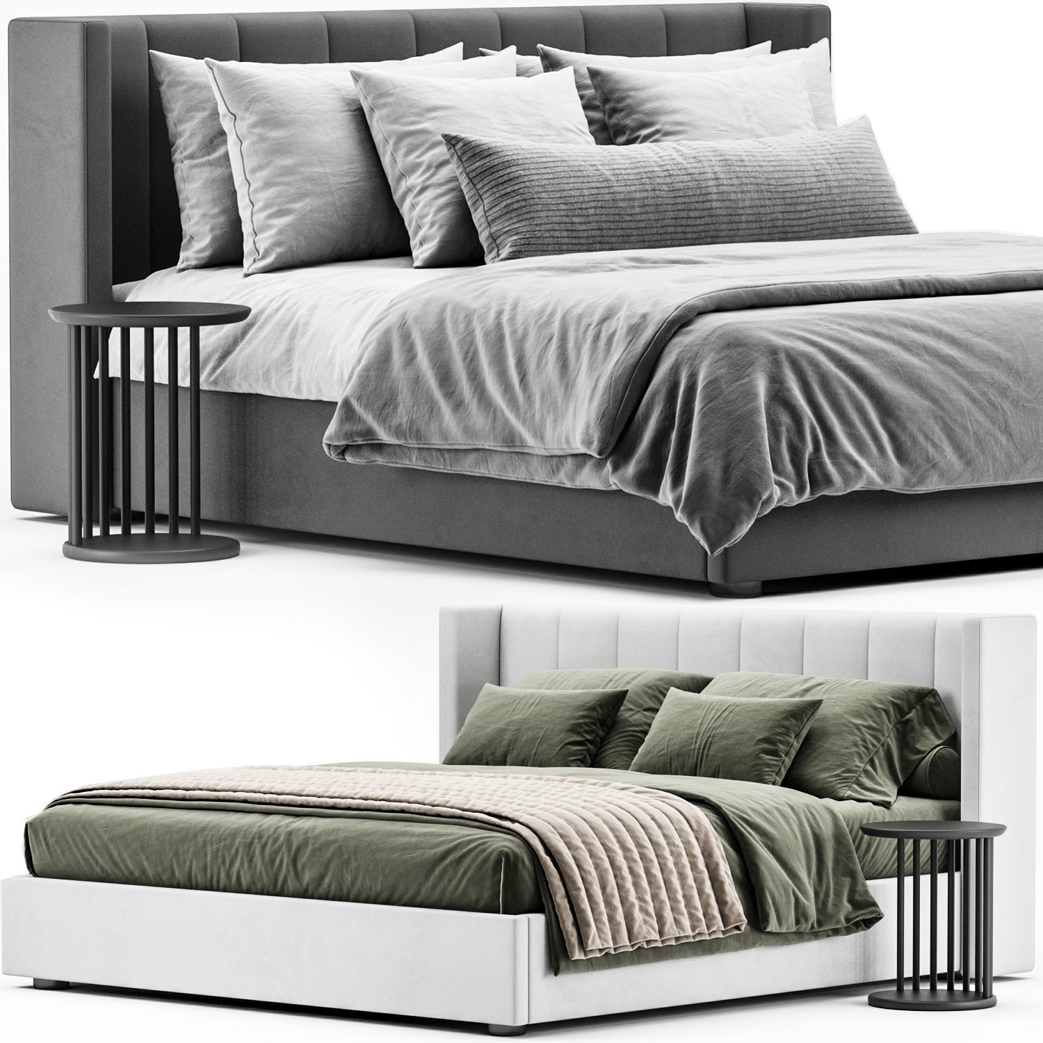 West Elm Shelter Side Storage Bed 3D model_8