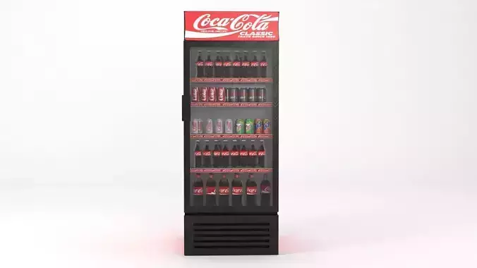 coca cola fridge display 3D model 3D model